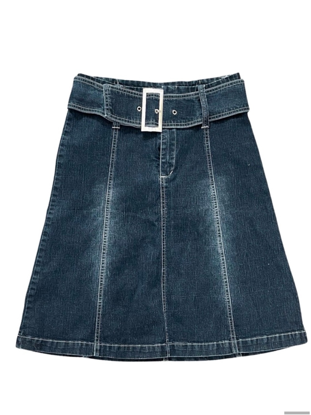 Y2K Sexso Jeans Belted Denim Midi Skirt | Low Rise | Size 1 small